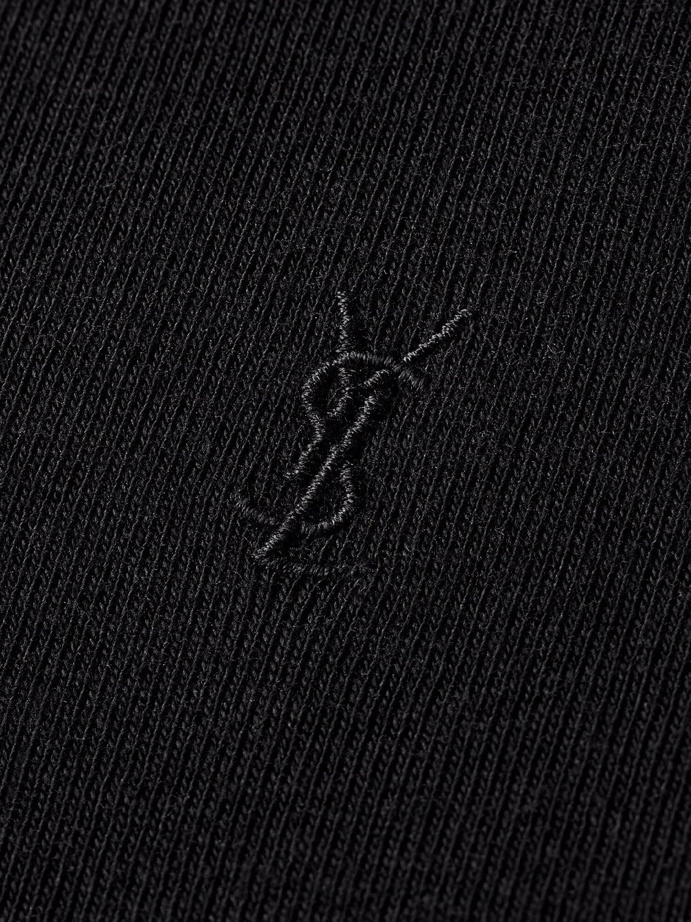 Saint Laurent Men Cassandre Ribbed T Shirt