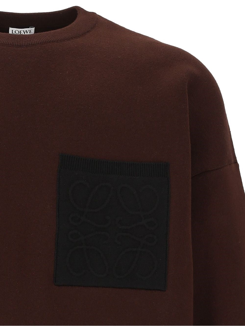 Loewe Men Cotton-Blend Anagram Sweater With Pocket LOEWE