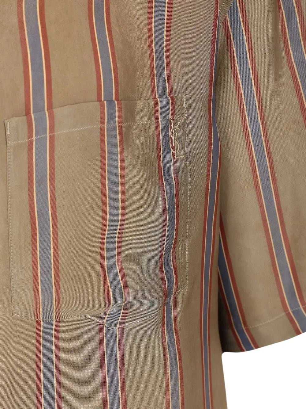 Saint Laurent Men Casandre Striped Shirt SAINT LAURENT
