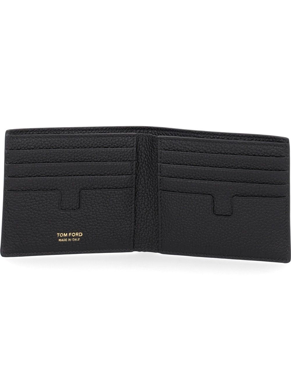 Tom Ford Men T Line Leather Bi-Fold Wallet TOM FORD