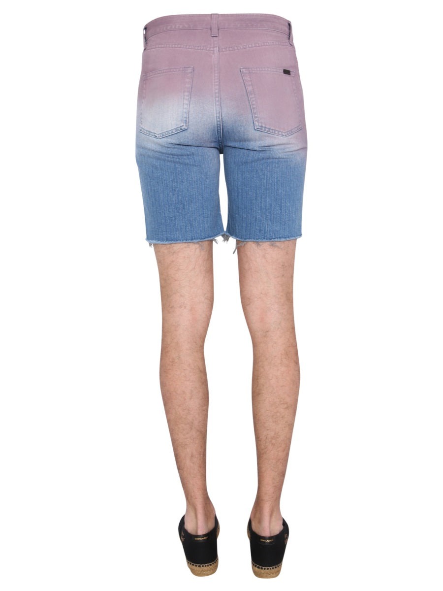 Saint Laurent Men Degraded Print Bermuda SAINT LAURENT