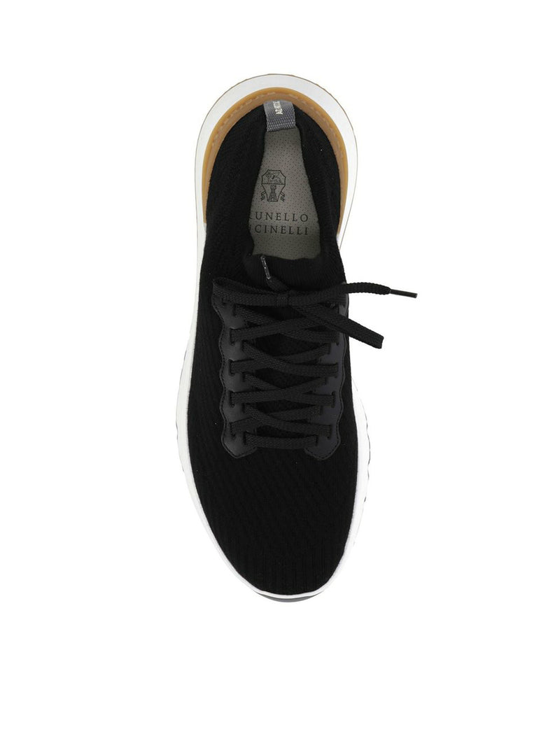 Brunello Cucinelli Men Knitted Low Top Sneakers BRUNELLO CUCINELLI