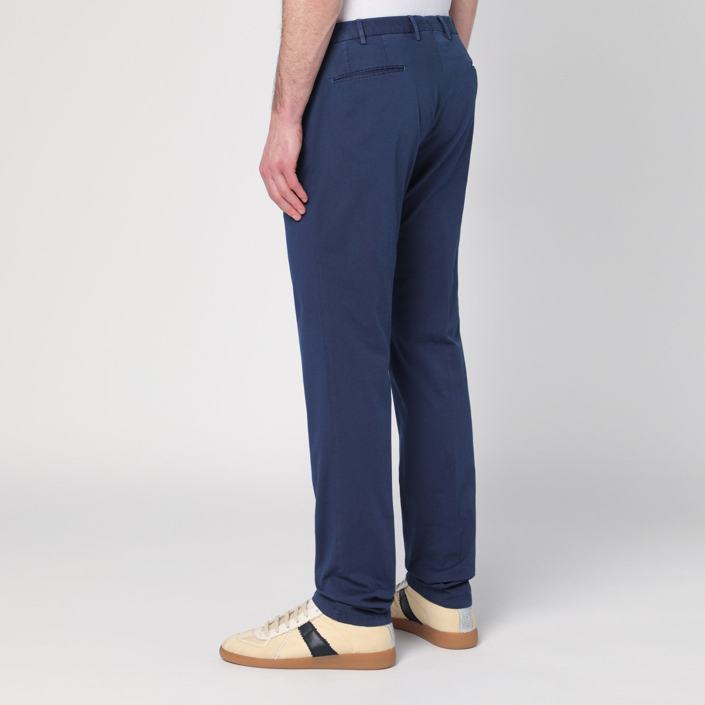Santaniello Blue Trousers In Cotton Men Santaniello