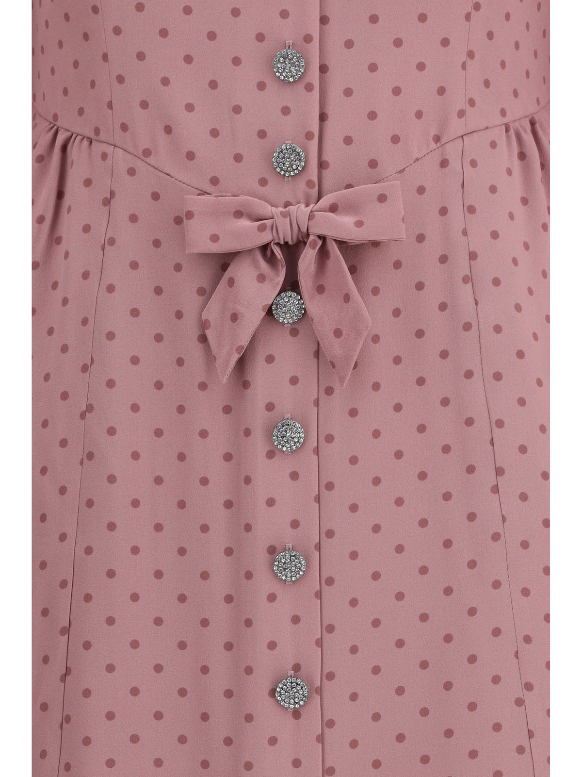 Alessandra Rich Women Polka Dot Midi Dress With Ruffles