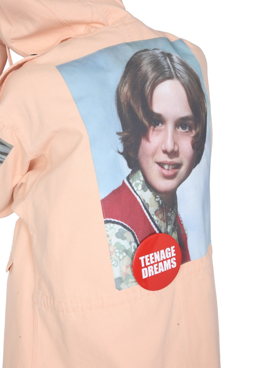 Raf Simons Women Parka With Logo Patch