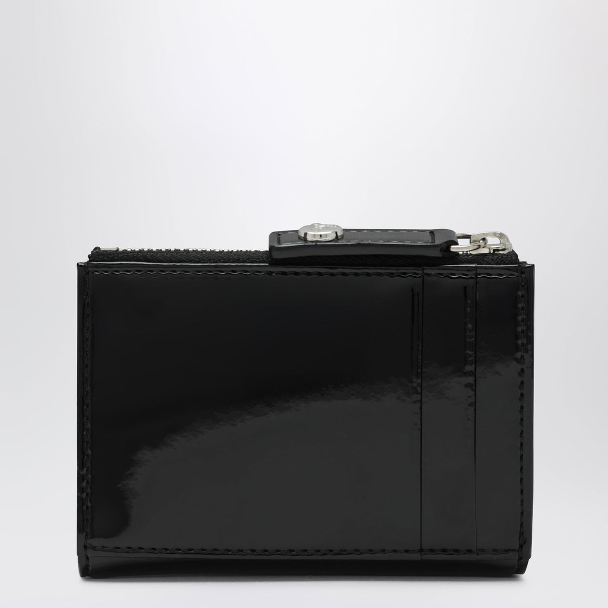 Vivienne Westwood Black Slim Flap Card Holder With Crystal-Embellished Orb Bas Relief Women VIVIENNE WESTWOOD