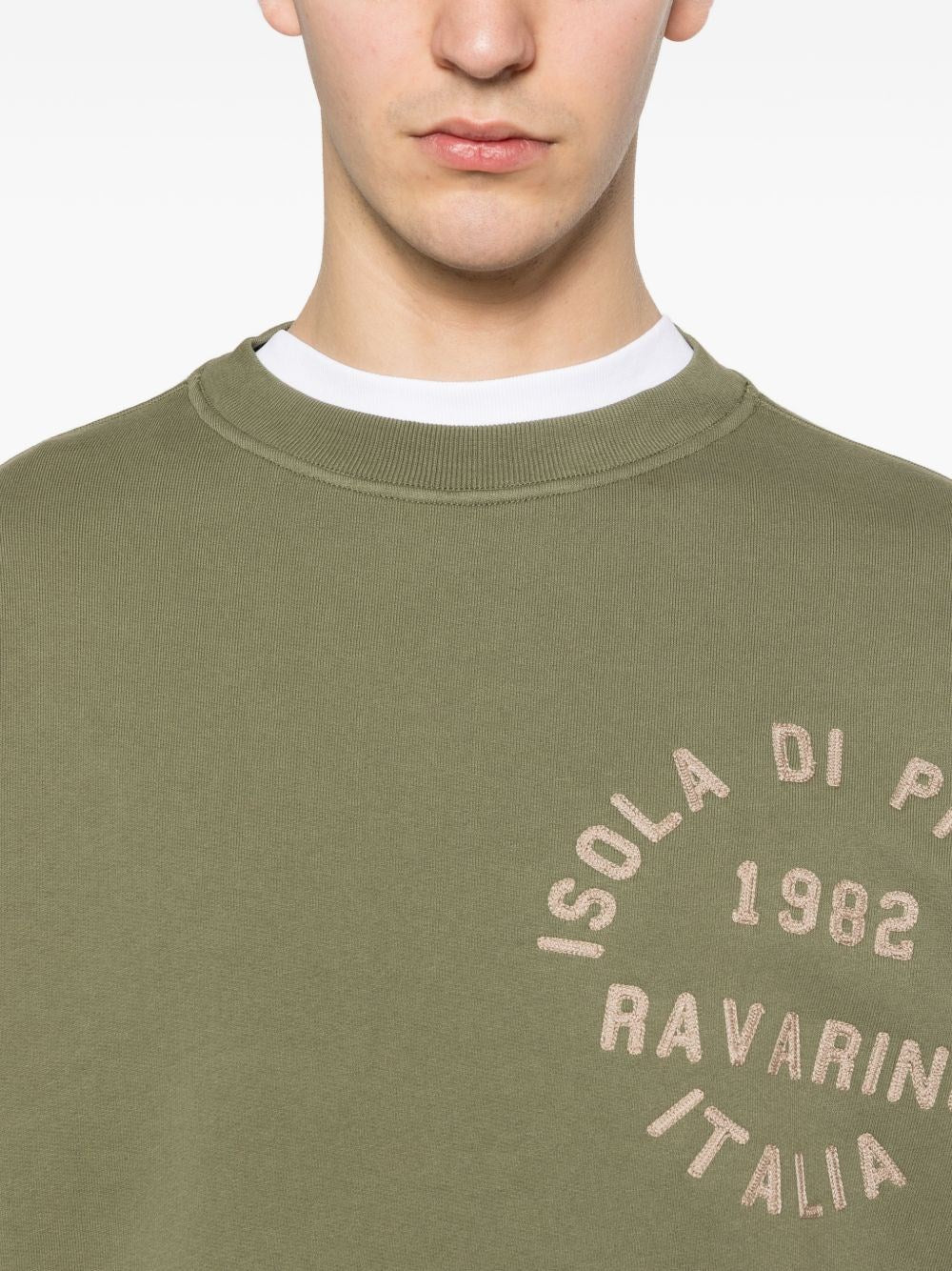 Stone Island Men Organic Cotton Crewneck Sweatshirt STONE ISLAND