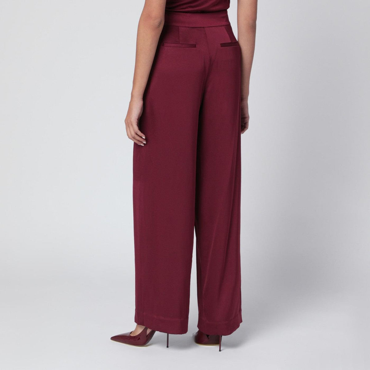 Simkhai Kyra Trousers In Blueberry Satin Women SIMKHAI