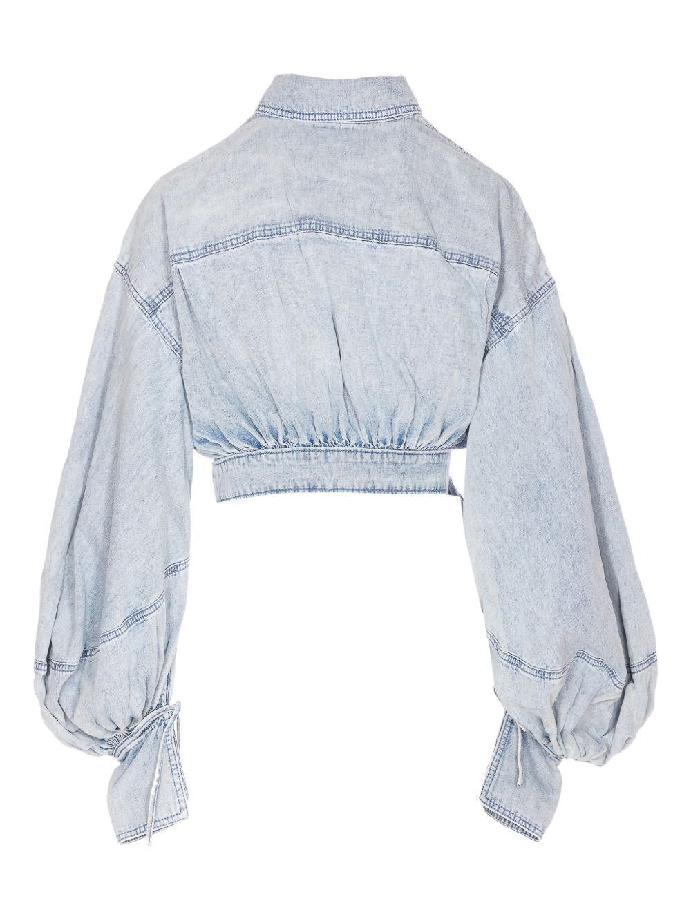 Zimmermann Women Rebellion Denim Wrap Top ZIMMERMANN