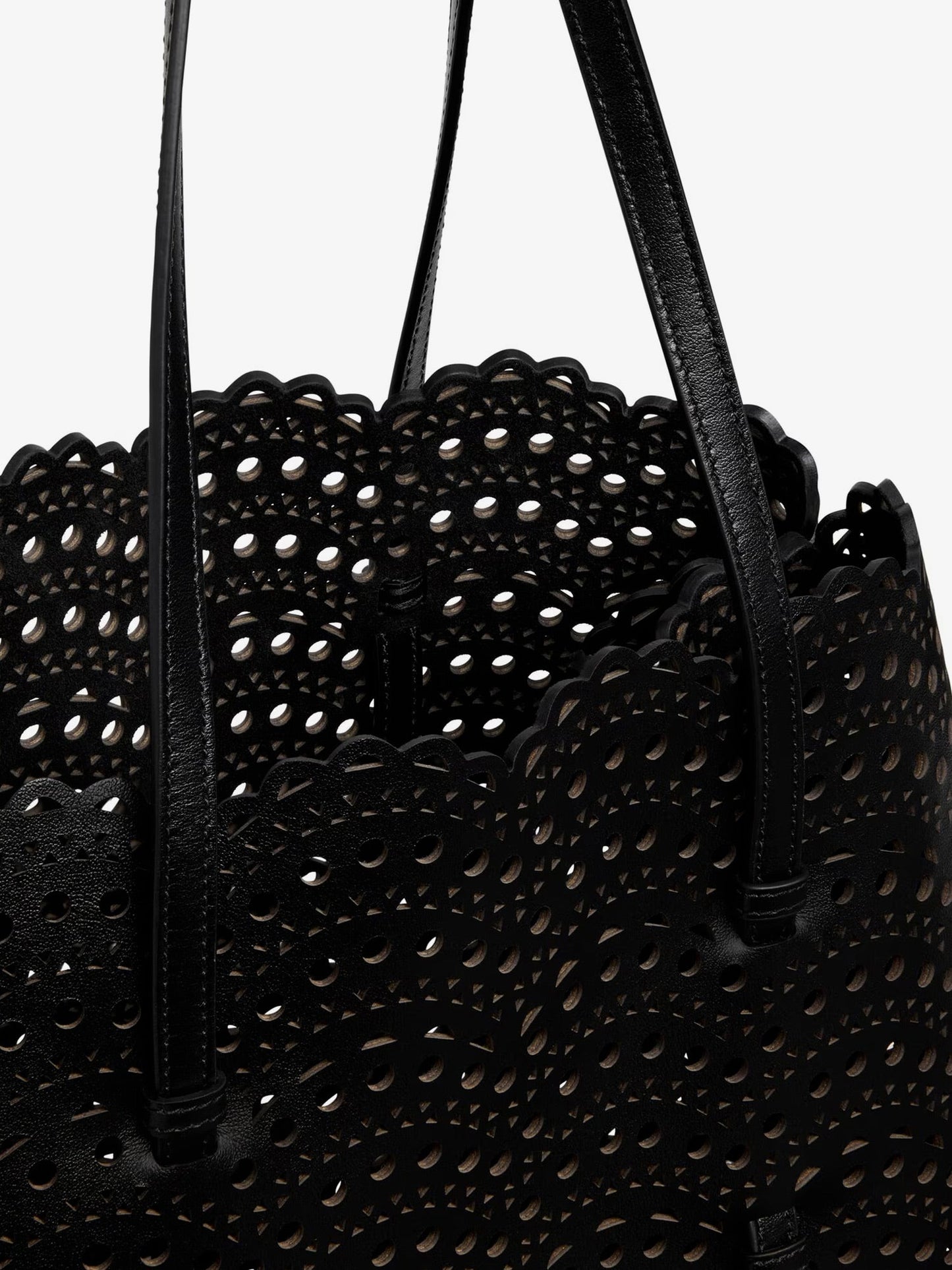 Alaia Women Mina 37 Leather Shoulder Bag With Vienne Motif ALAIA