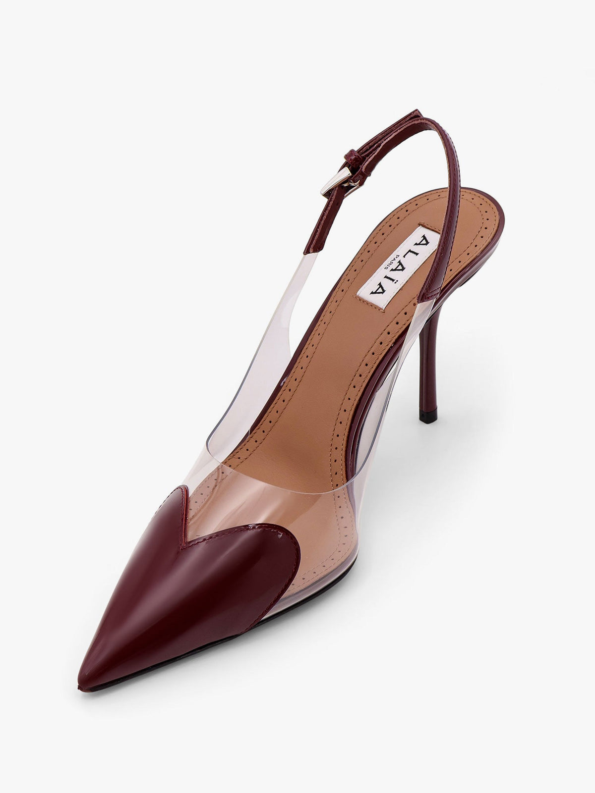 Alaia Women Slingbacks 90 Leather And Pvc Pumps ALAIA