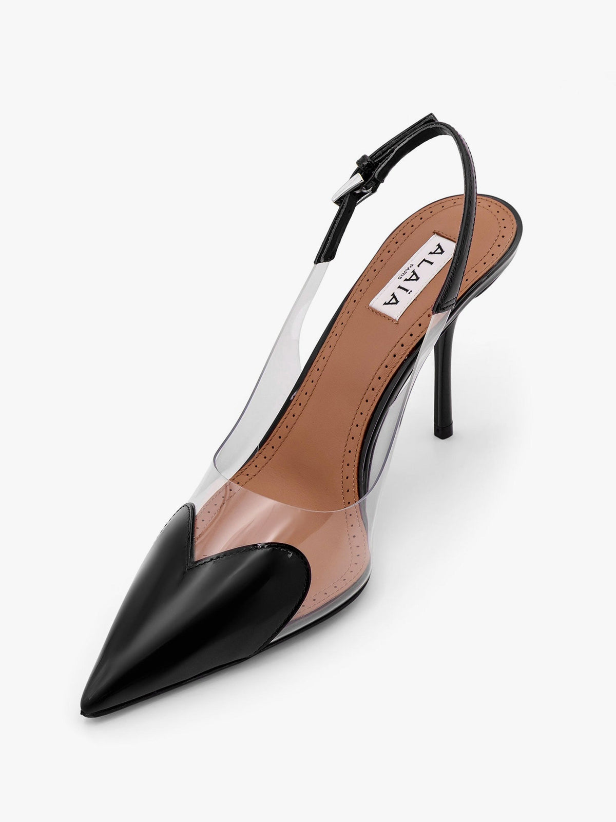 Alaia Women Le Coeur Slingback Pvc And Leather Pumps ALAIA