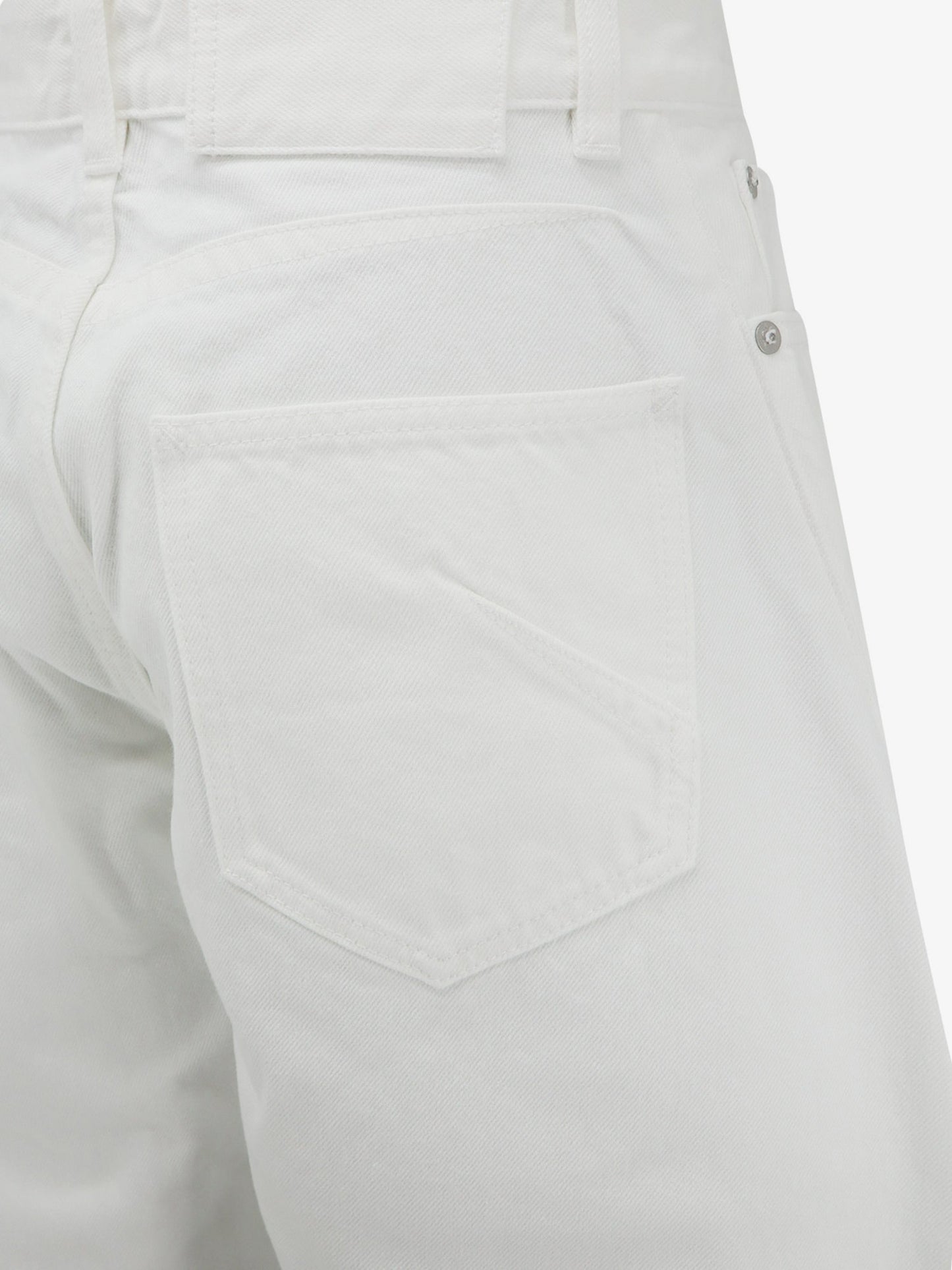 Alaia Women Rodeo White Denim Trousers ALAIA