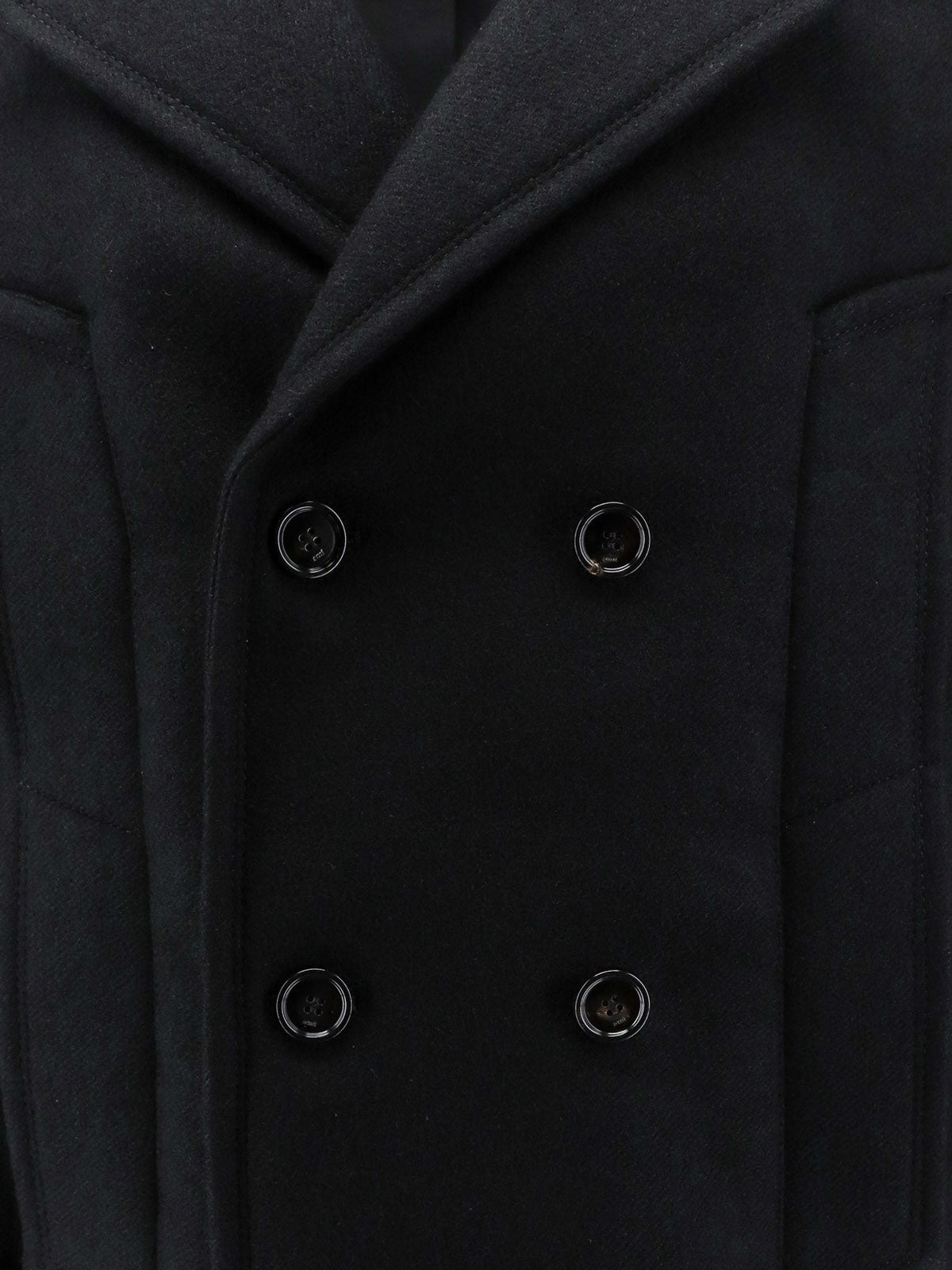 Ami Paris Men Virgin Wool Peacoat AMI PARIS