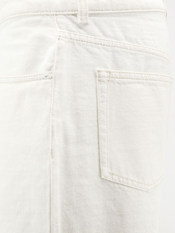 Ami Paris Men White Denim Trousers AMI PARIS