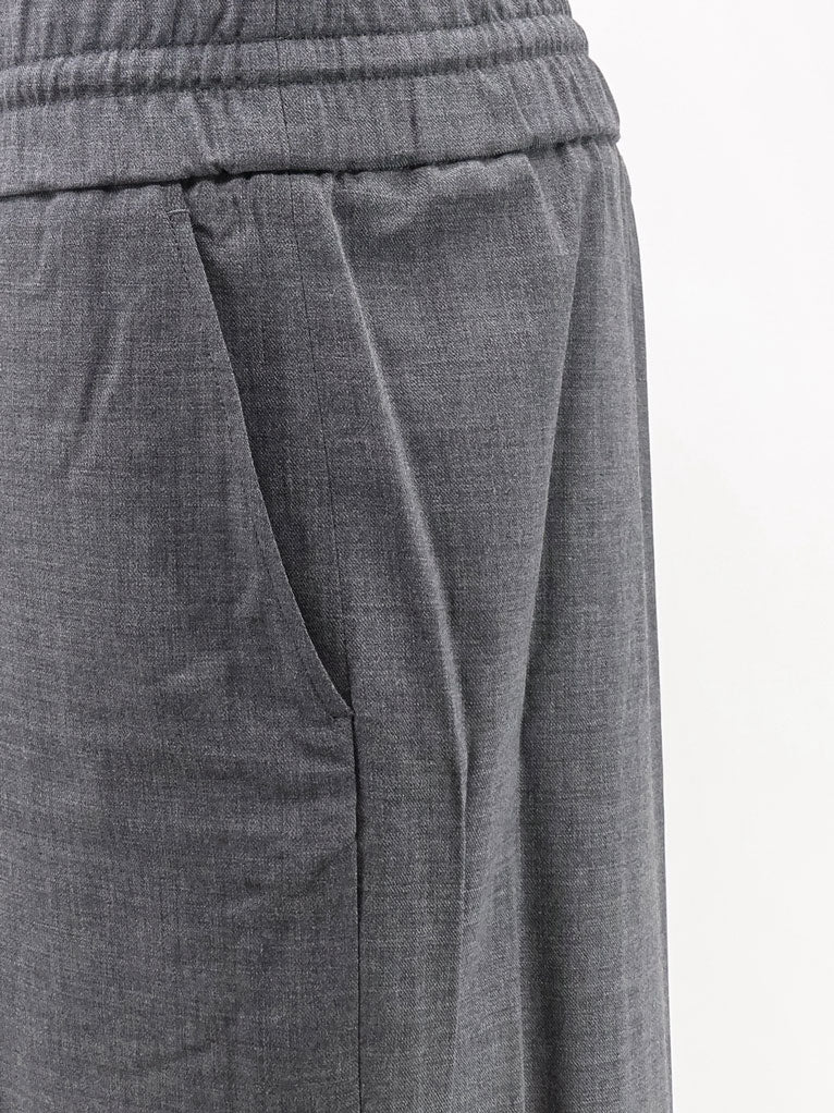 Ami Paris Men Virgin Wool Trousers With Elastic AMI PARIS
