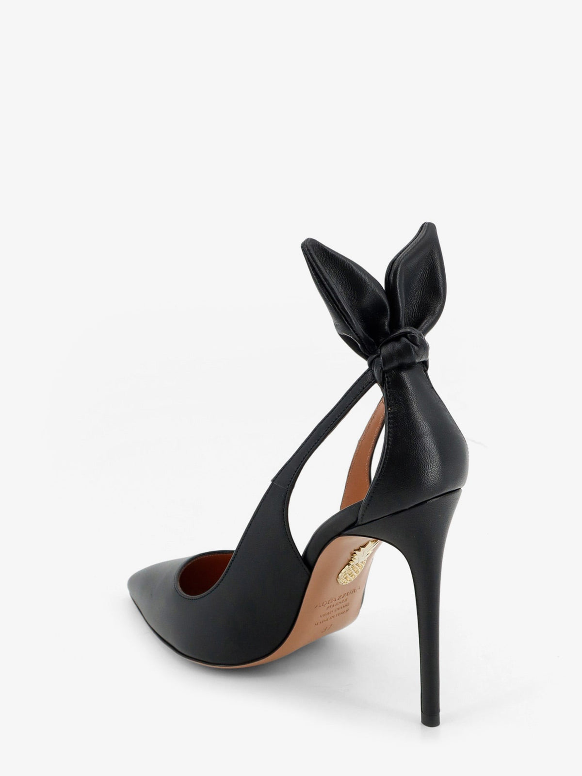 Aquazzura Women Bow Tie Leather Pumps AQUAZZURA