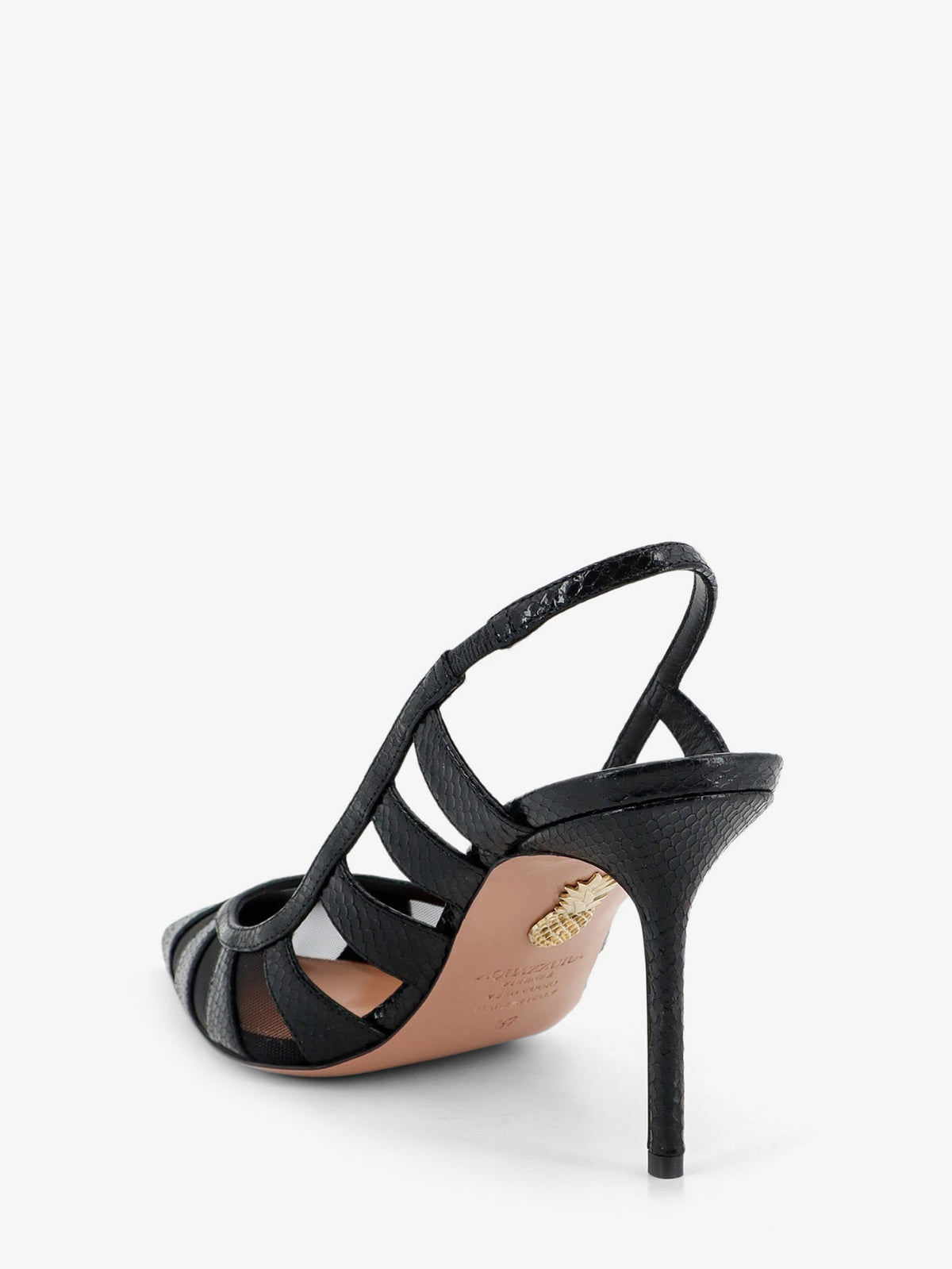 Aquazzura Women Leather Decollete With Mesh Inserts AQUAZZURA