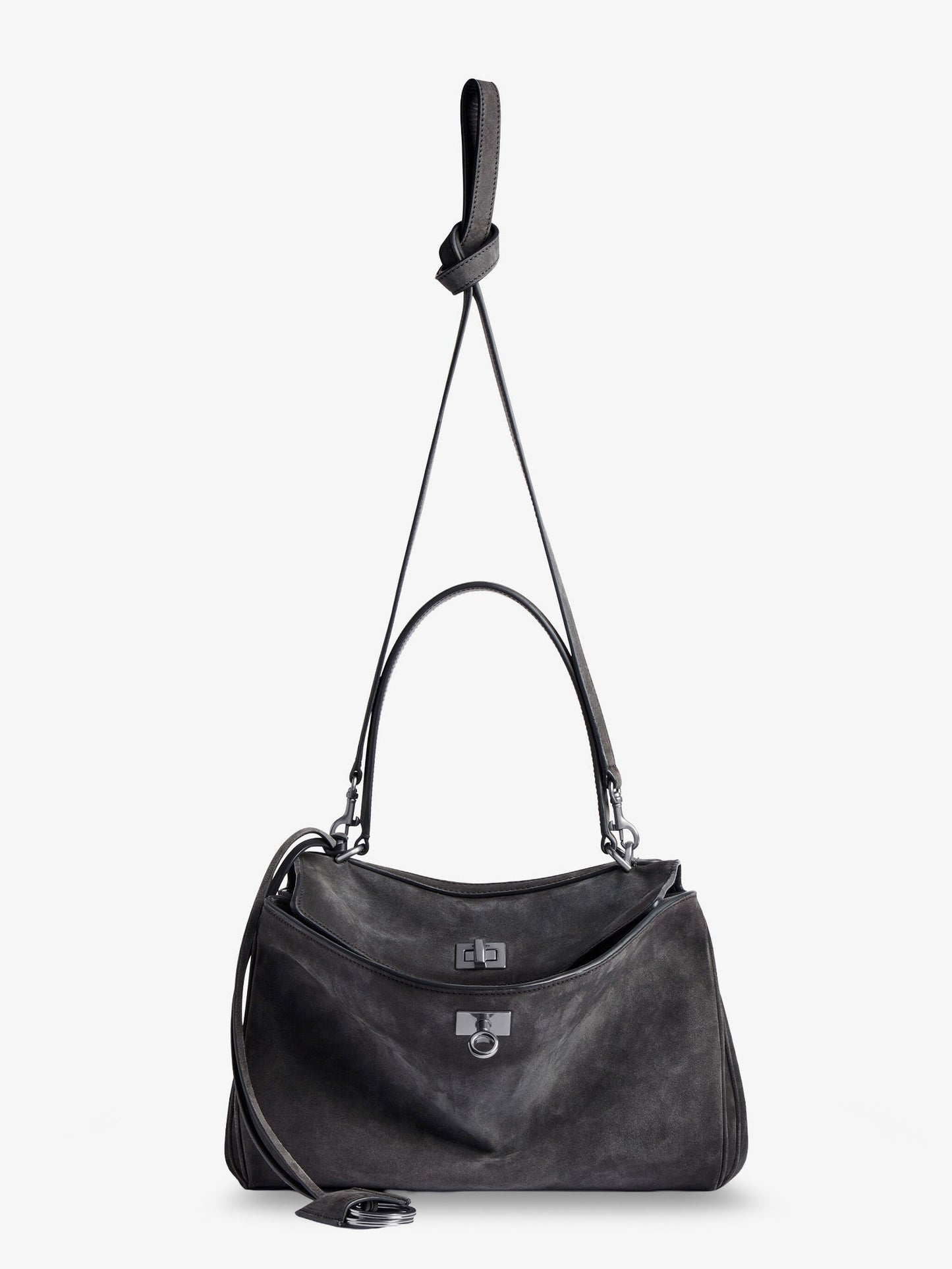 Balenciaga Women Rodeo S Suede Crossbody Bag BALENCIAGA