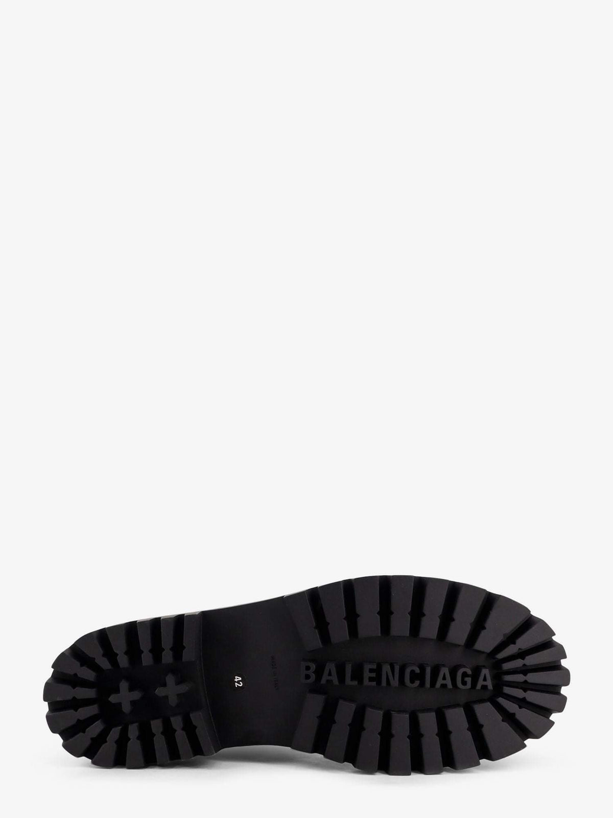 Balenciaga Men Leather Boots With Maxi Rubber Sole BALENCIAGA