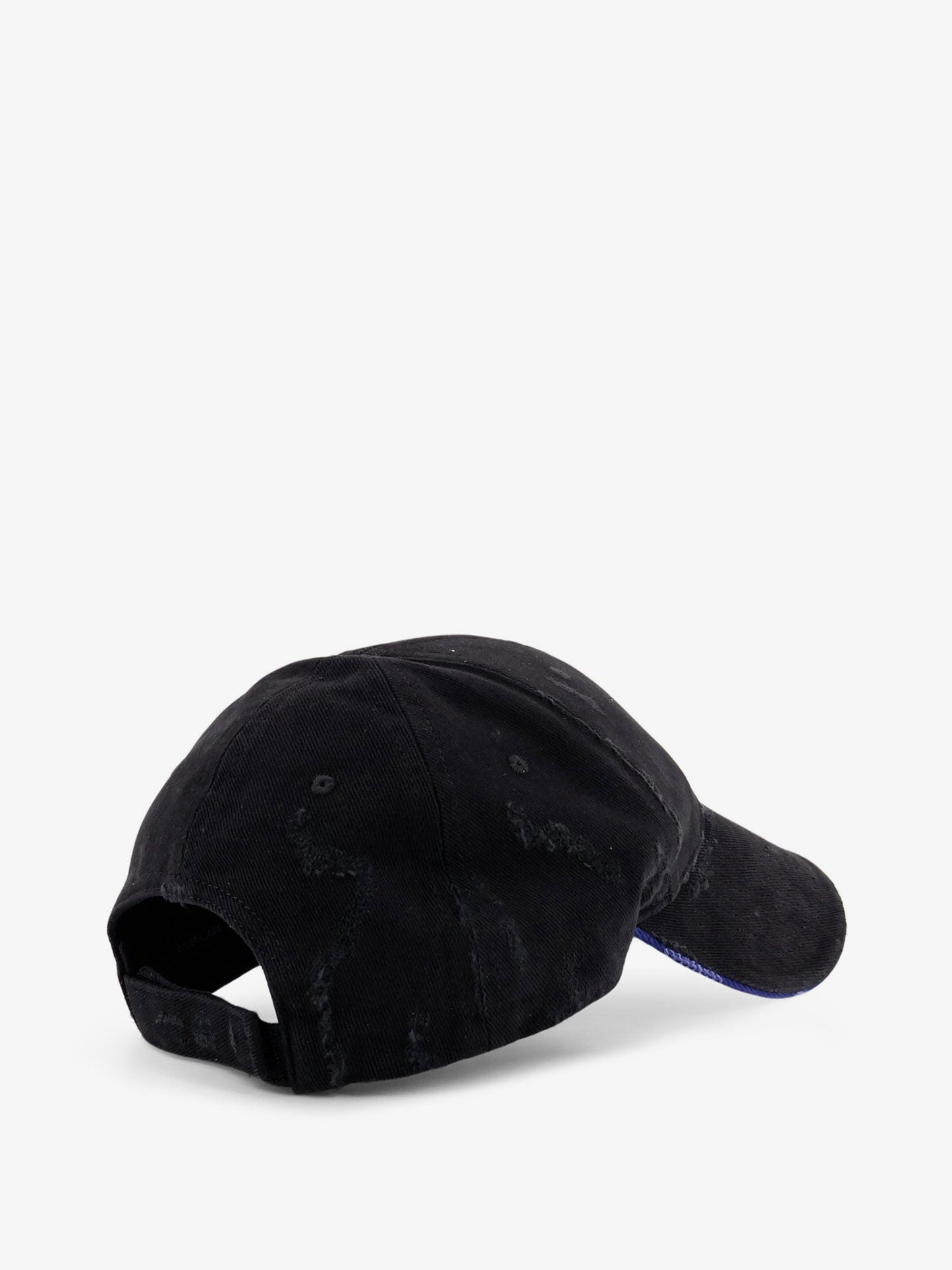 Balenciaga Men Cotton Baseball Hat With Distressed Effect BALENCIAGA