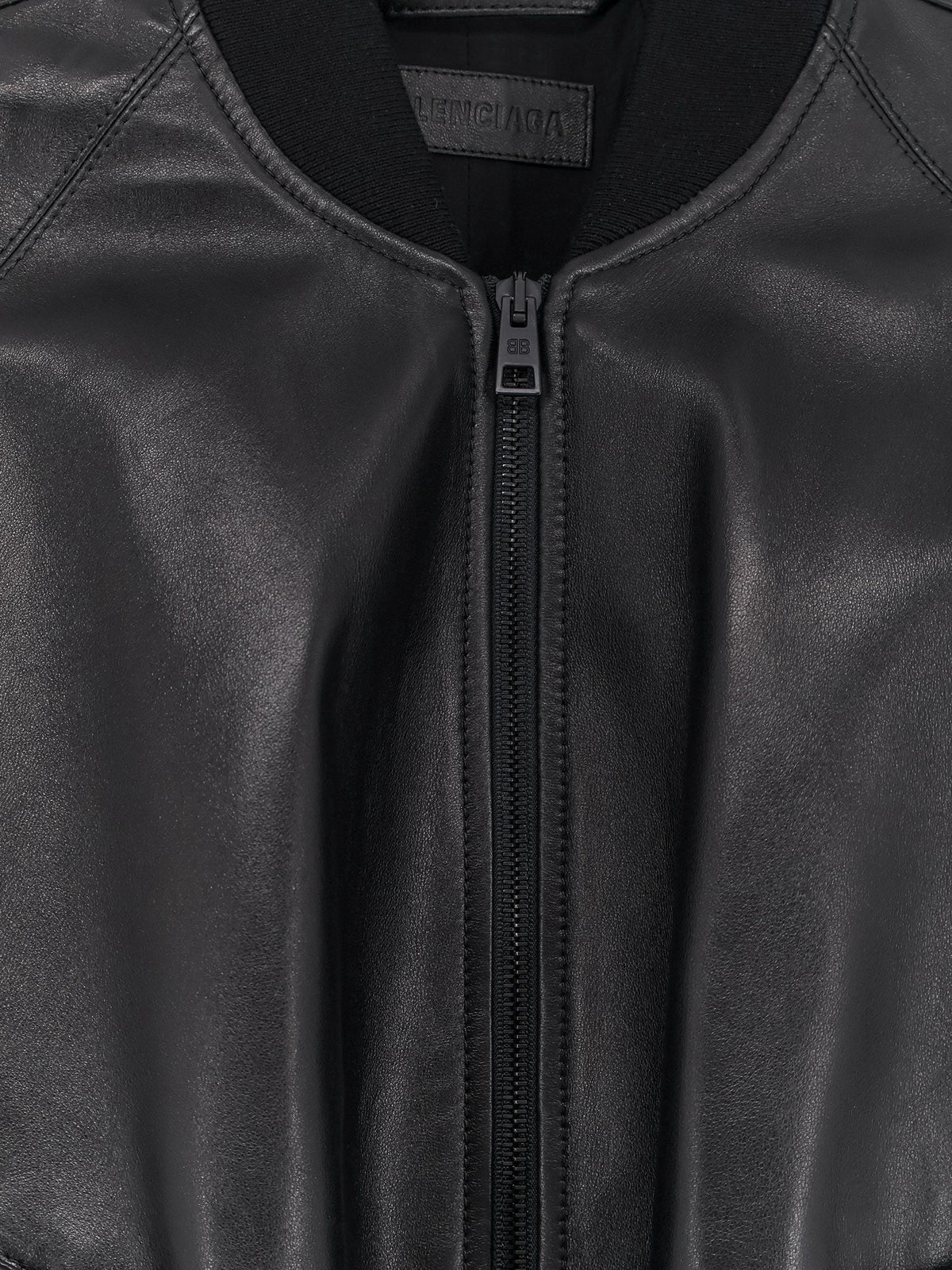 Balenciaga Women Sleeveless Leather Jacket BALENCIAGA