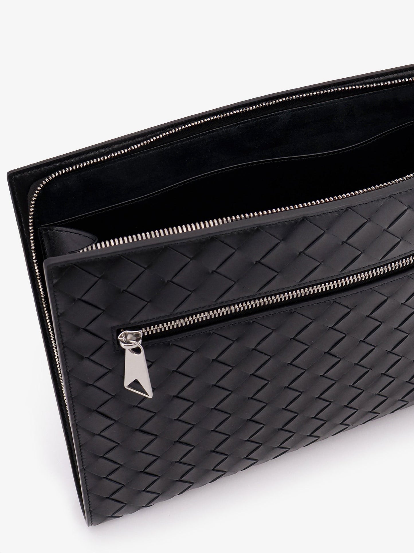 Bottega Veneta Men Avenue Leather Document Case With Intrecciato Motif BOTTEGA VENETA