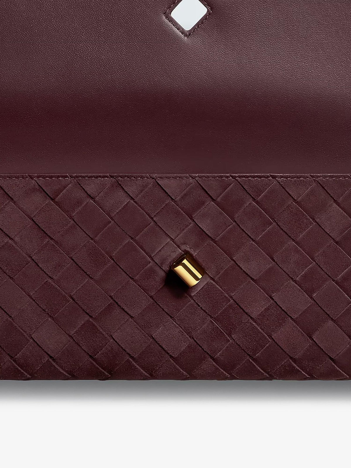 Bottega Veneta Women Andiamo Suede Clutch With Intrecciato Pattern BOTTEGA VENETA