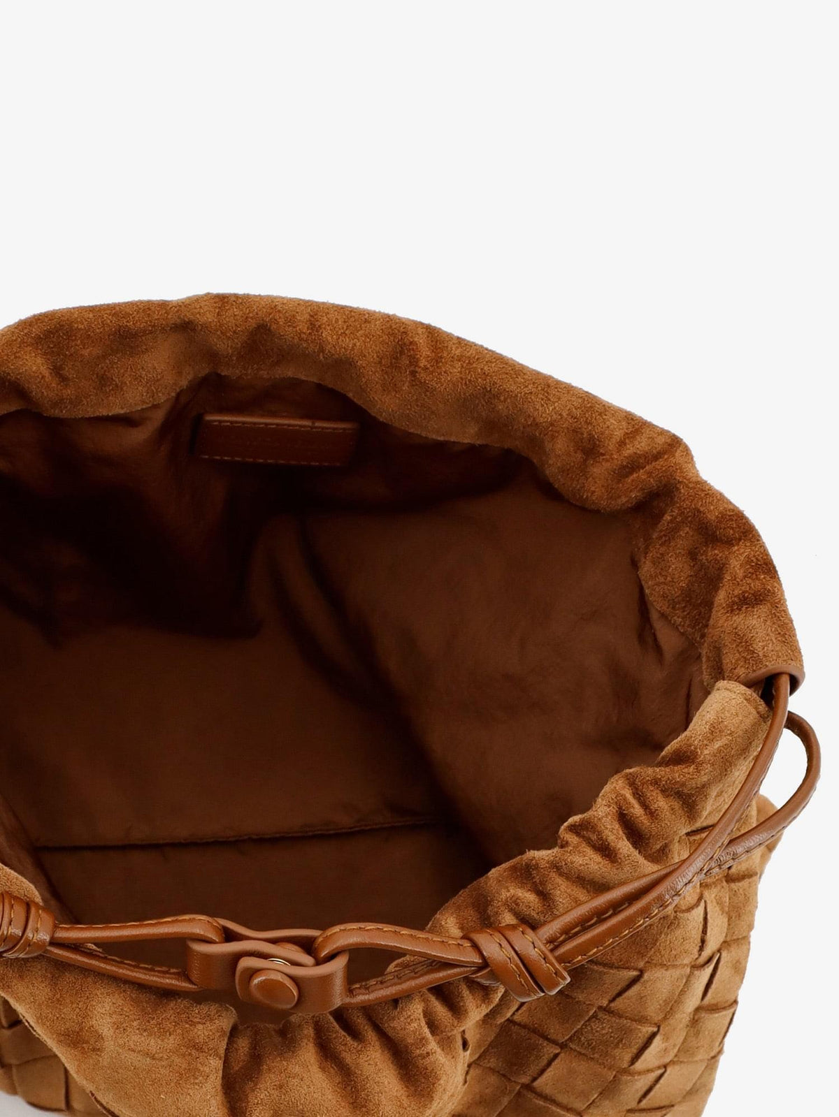 Bottega Veneta Women Medium Dustbag In Suede With Intrecciato Effect BOTTEGA VENETA