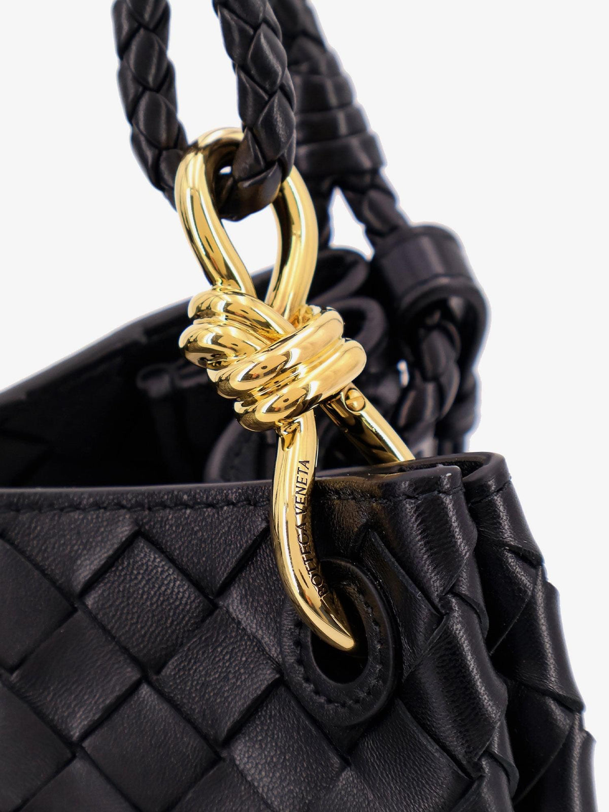 Bottega Veneta Women Parachute Leather Shoulder Bag With Intrecciato Motif And Knot Detail BOTTEGA VENETA