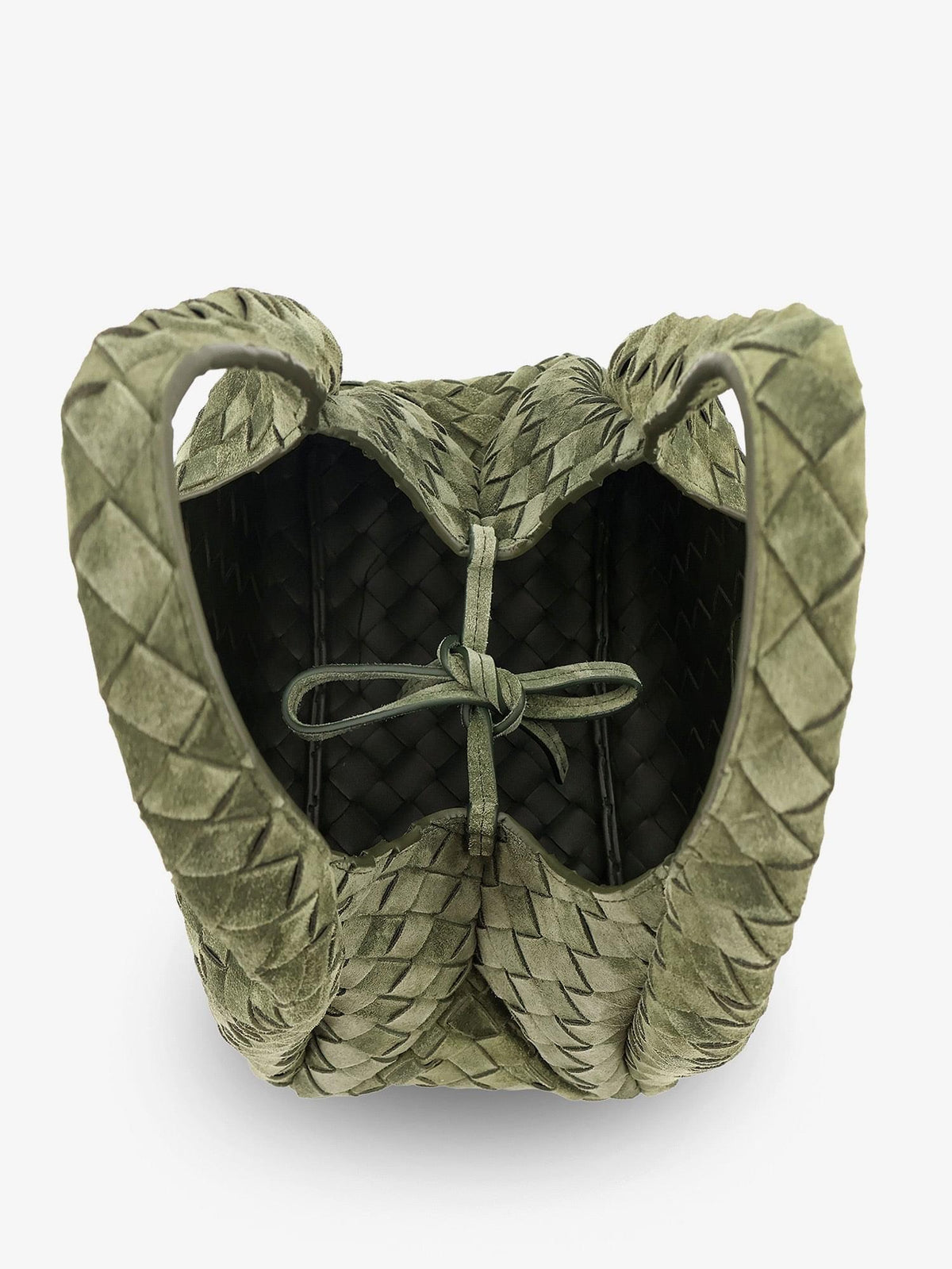 Bottega Veneta Women Campana Intrecciato Suede Shoulder Bag BOTTEGA VENETA