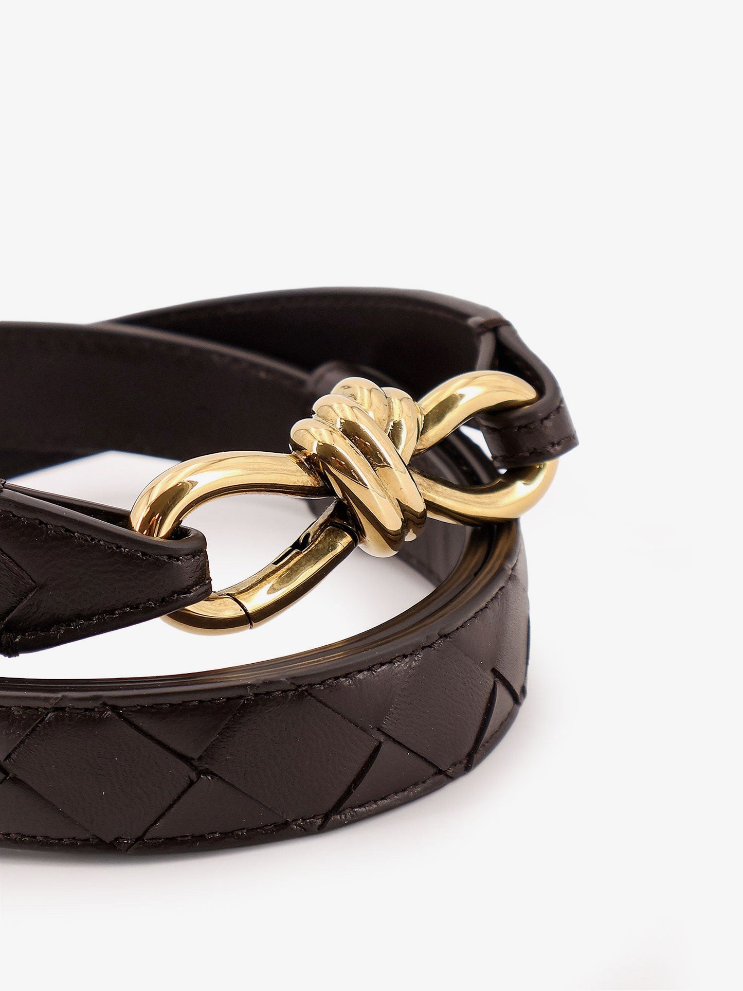 Bottega Veneta Women Leather Belt With Intrecciato Motif BOTTEGA VENETA