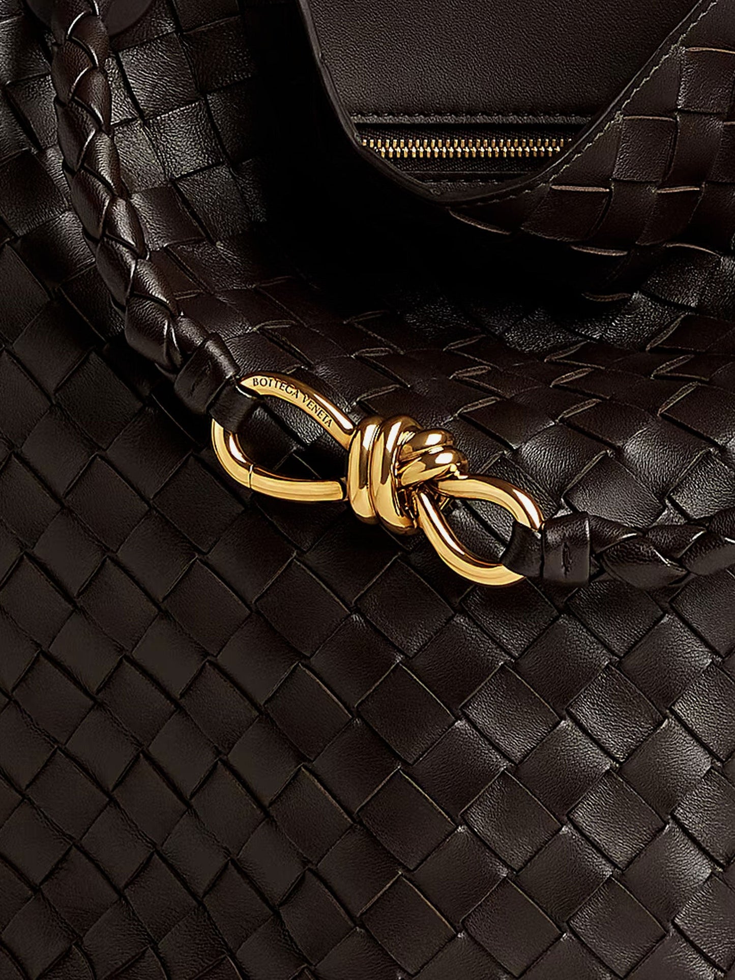 Bottega Veneta Women Andiamo Bucket Leather Crossbody Bag With Intrecciato Pattern BOTTEGA VENETA
