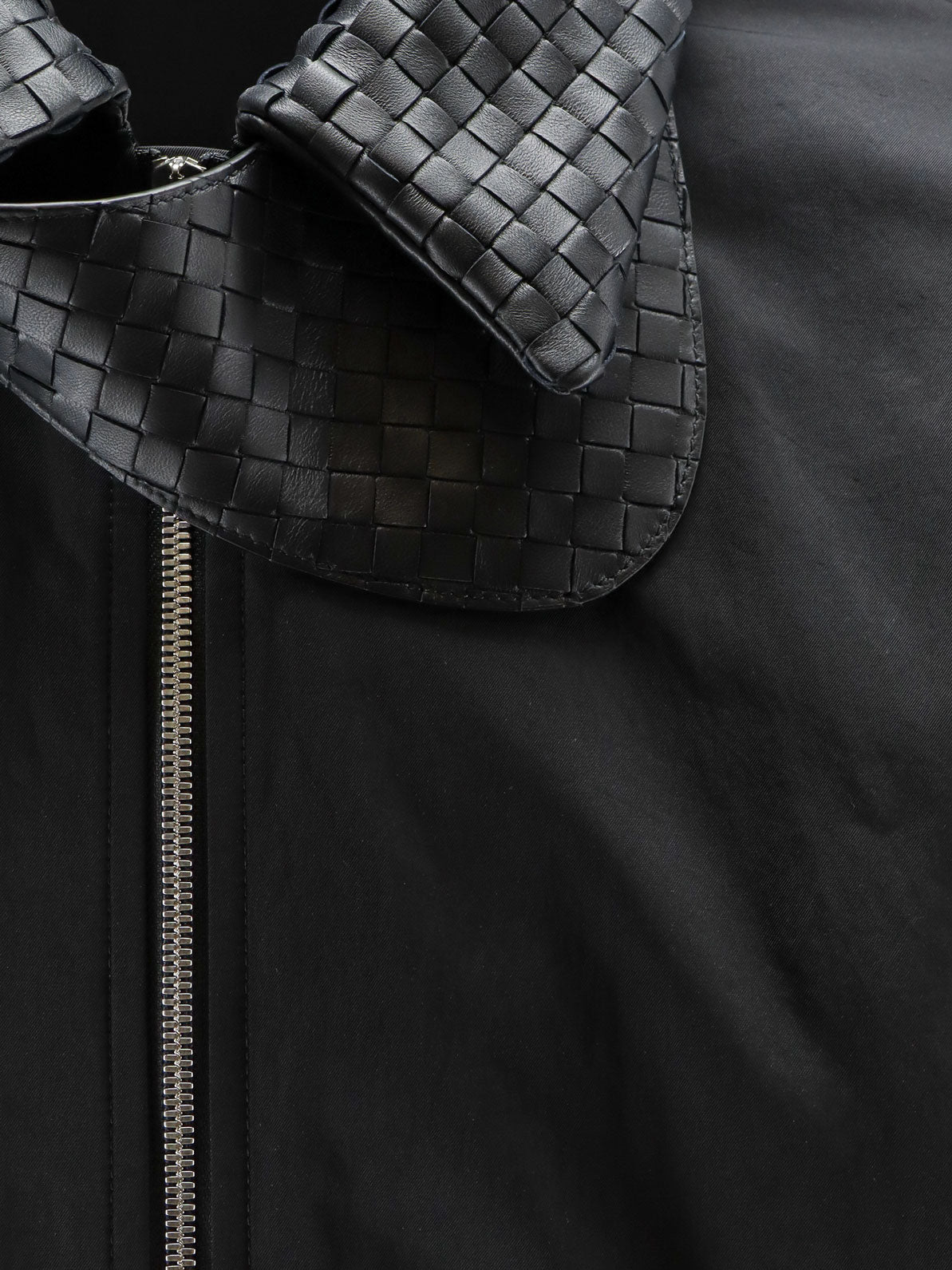 Bottega Veneta Men Nylon And Cotton Jacket With Intrecciato Details BOTTEGA VENETA