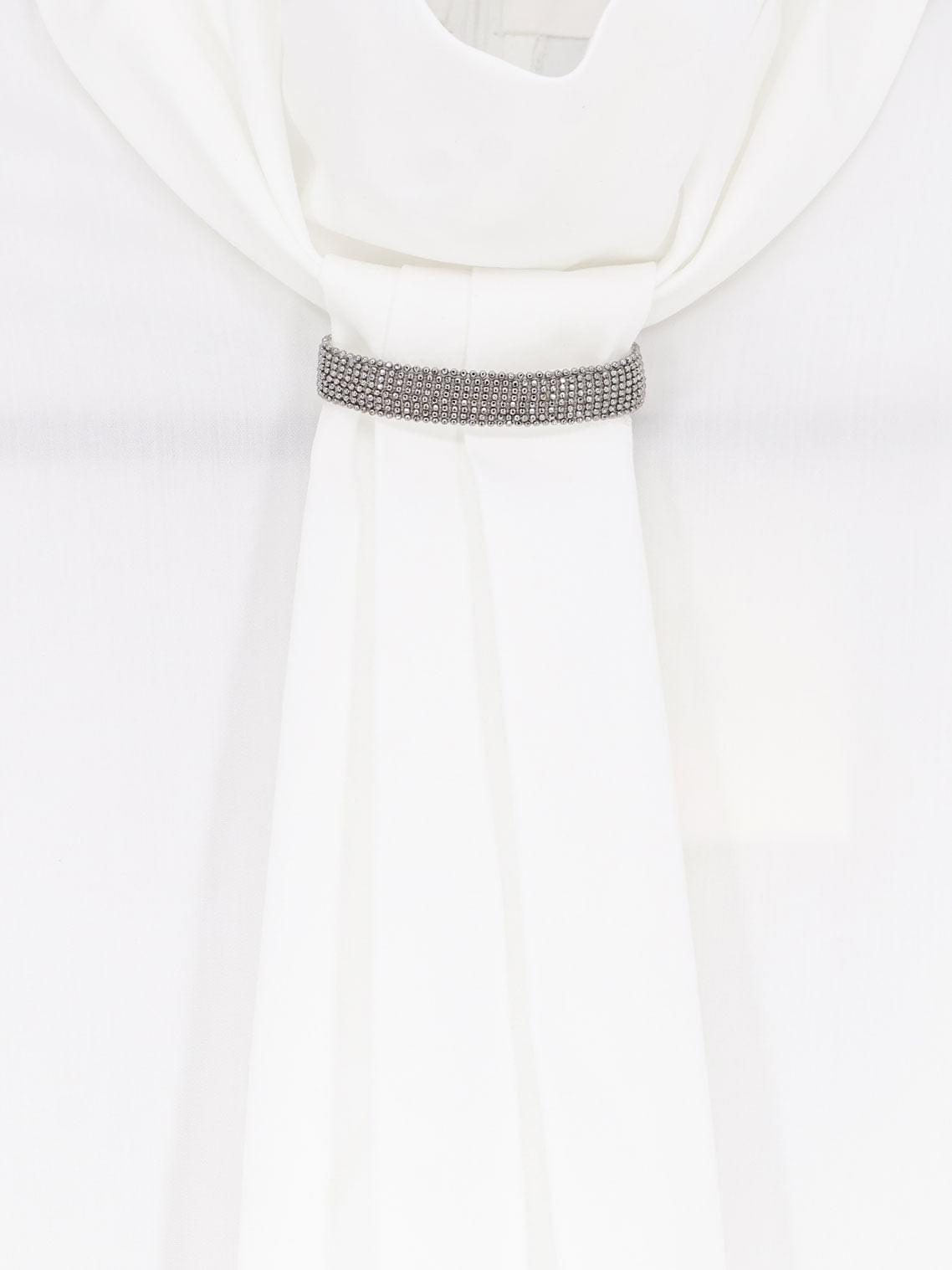 Brunello Cucinelli Women Cotton Blend Shirt With Monili Detail BRUNELLO CUCINELLI