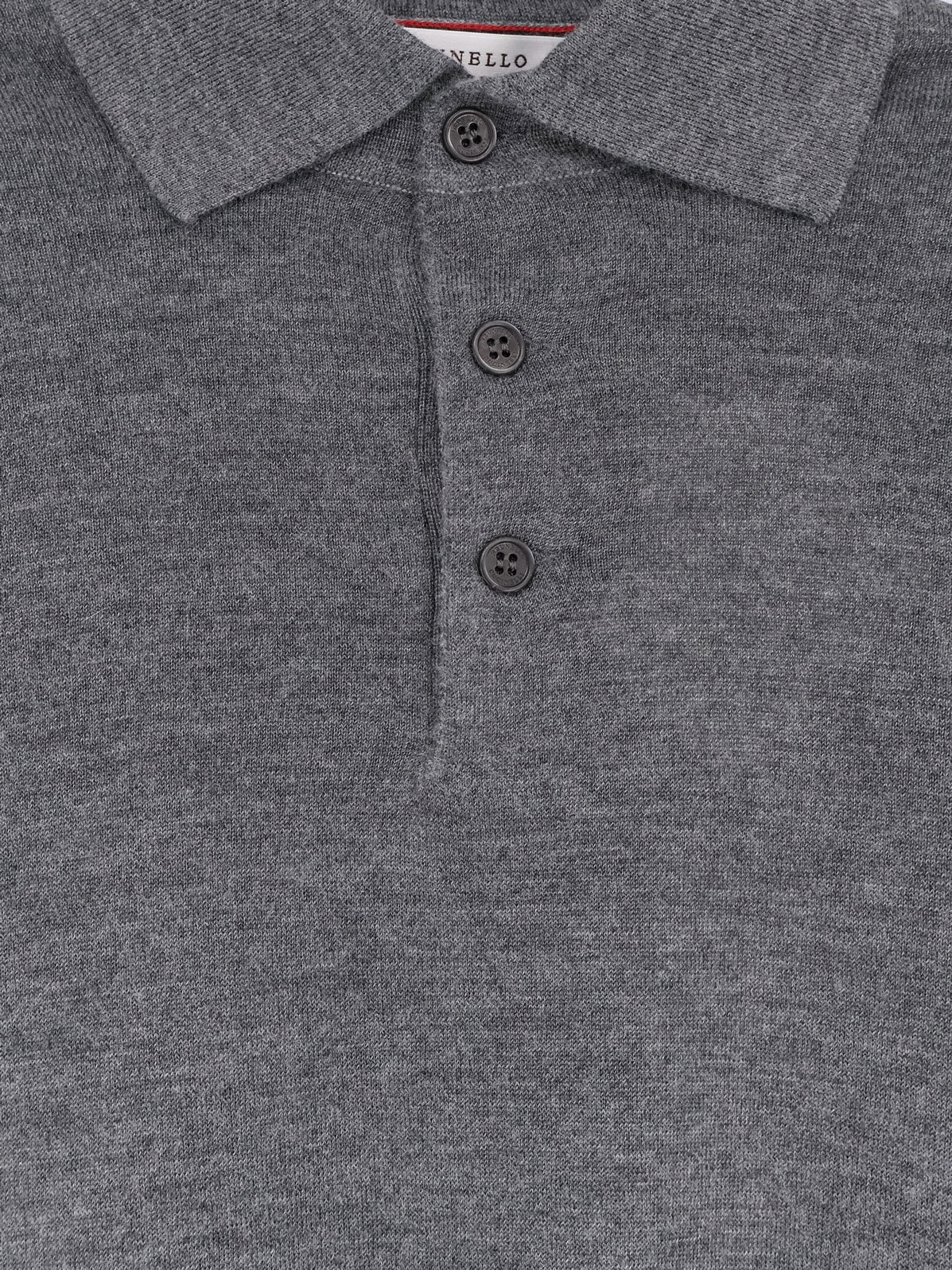 Brunello Cucinelli Men Cashmere And Silk Polo Shirt BRUNELLO CUCINELLI