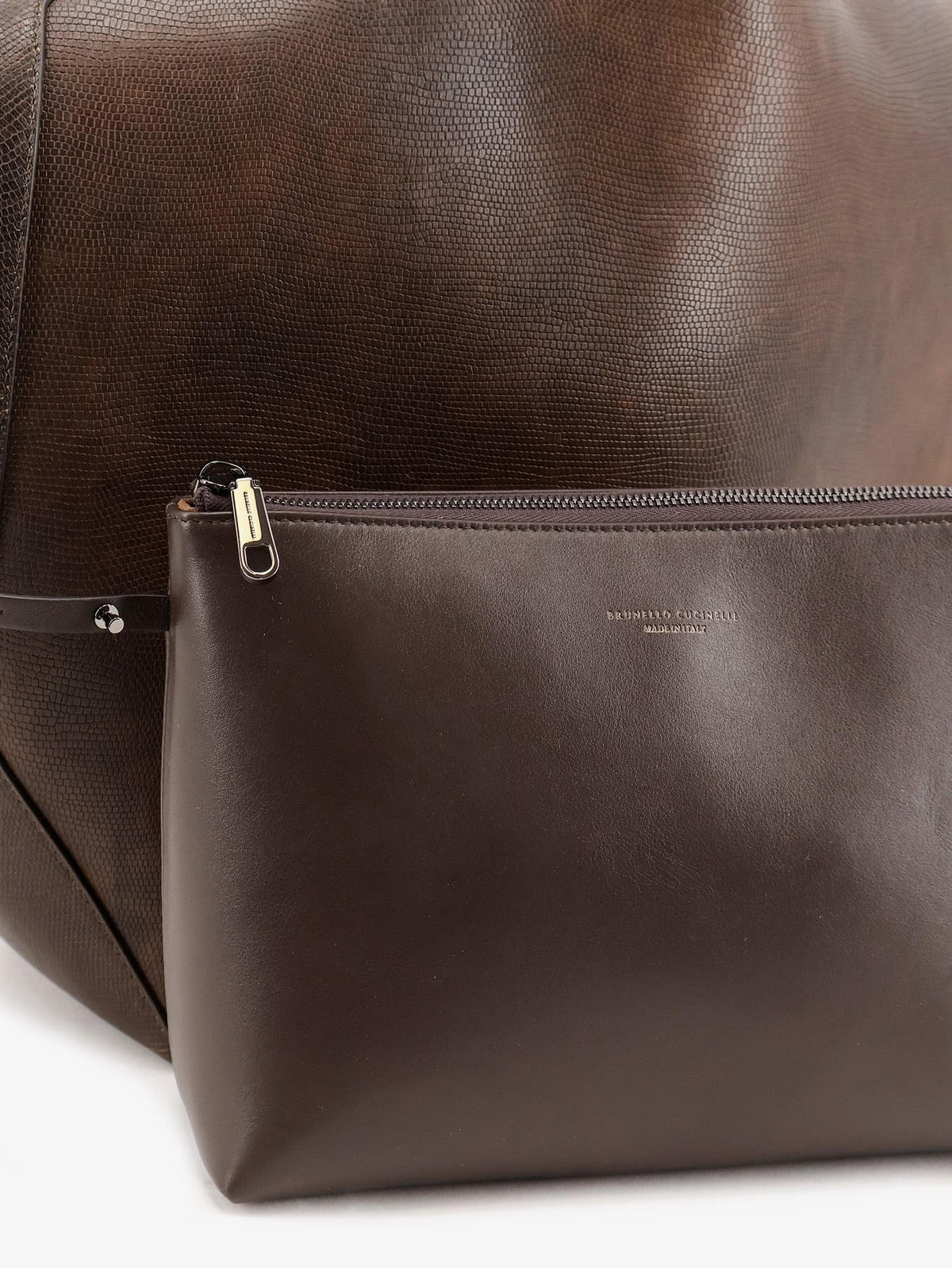 Brunello Cucinelli Women Leather Shopping Bag With Side Monili Detail BRUNELLO CUCINELLI