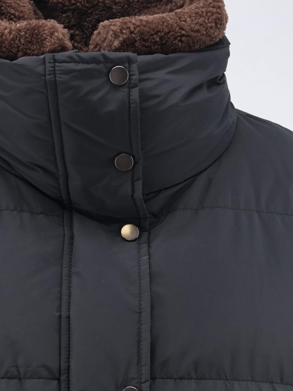 Brunello Cucinelli Women Down Jacket With Shearling Collar BRUNELLO CUCINELLI