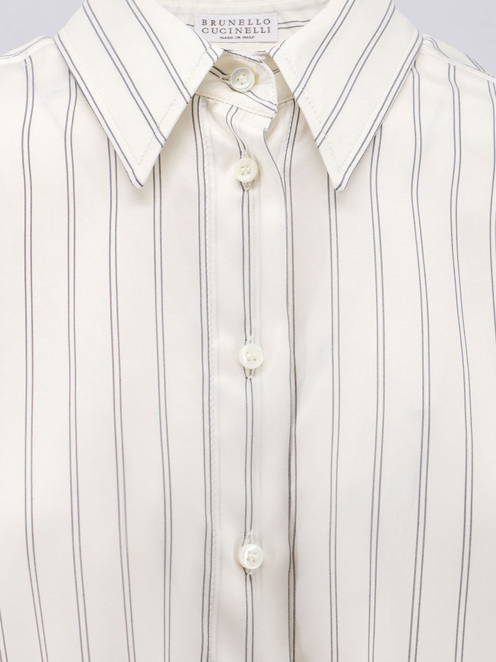 Brunello Cucinelli Women Striped Silk Shirt BRUNELLO CUCINELLI