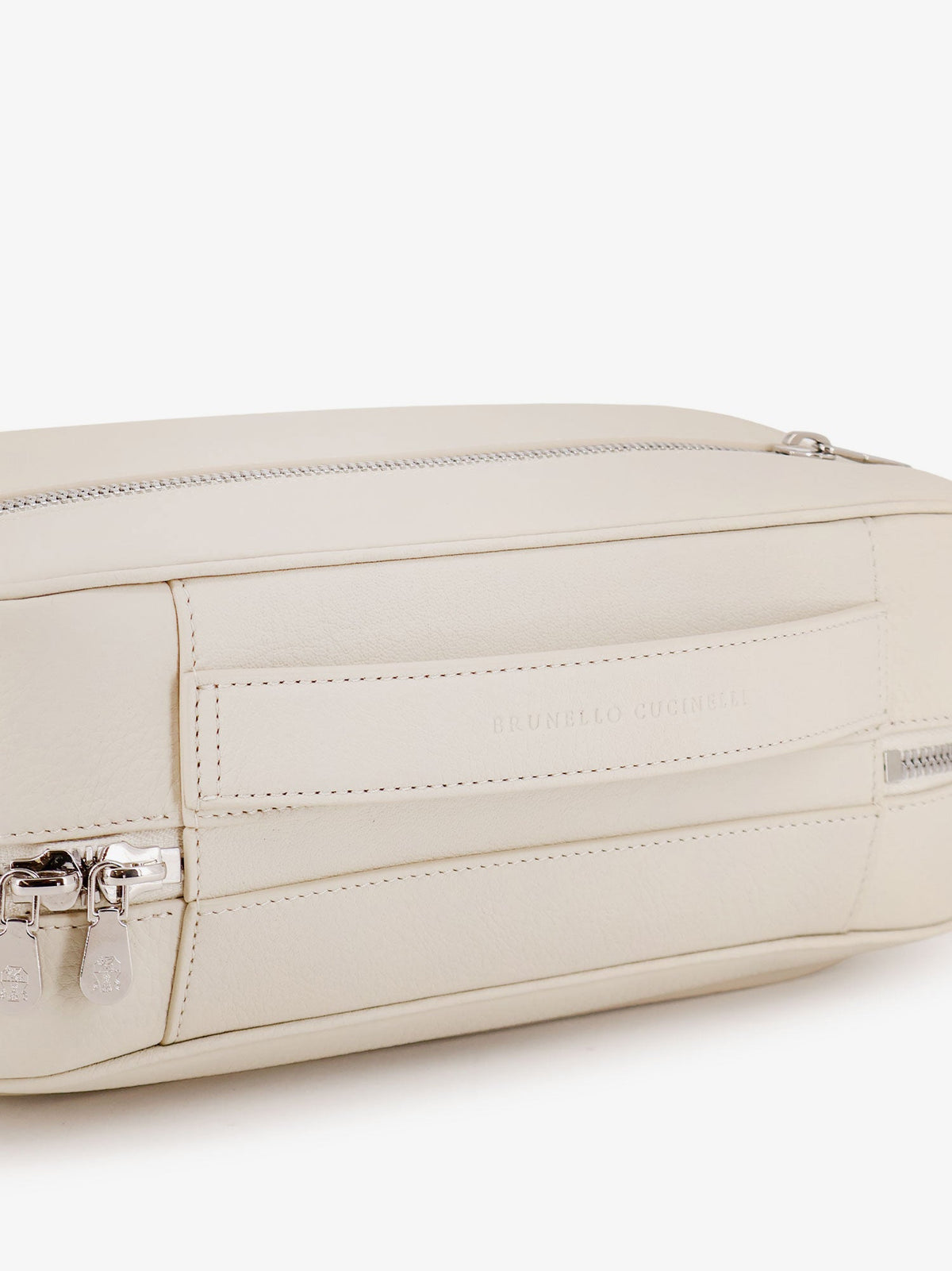 Brunello Cucinelli Men Leather Beauty Case With Metal Logo Detail BRUNELLO CUCINELLI