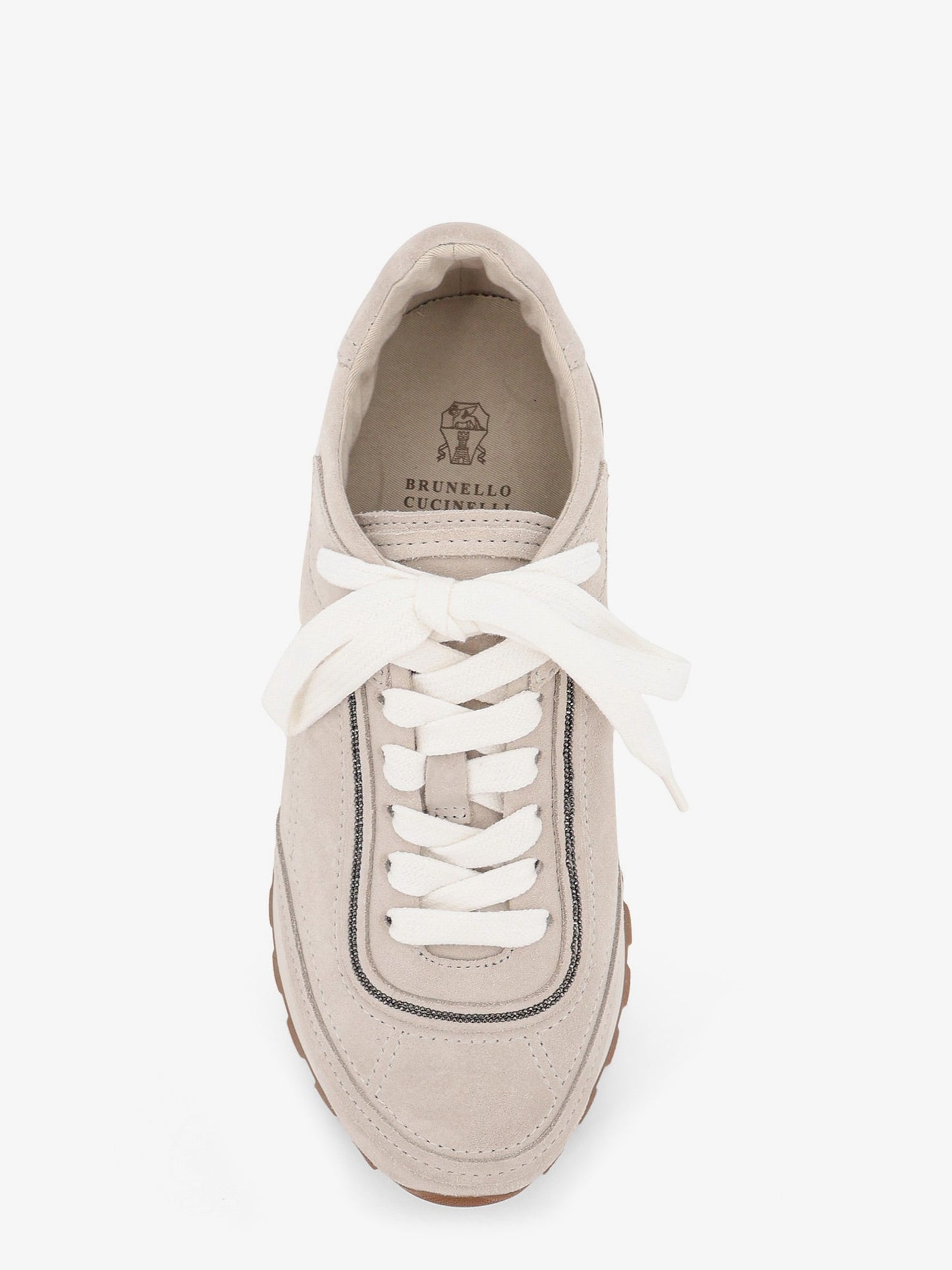 Brunello Cucinelli Women Suede Sneakers With Monili Embellishment BRUNELLO CUCINELLI