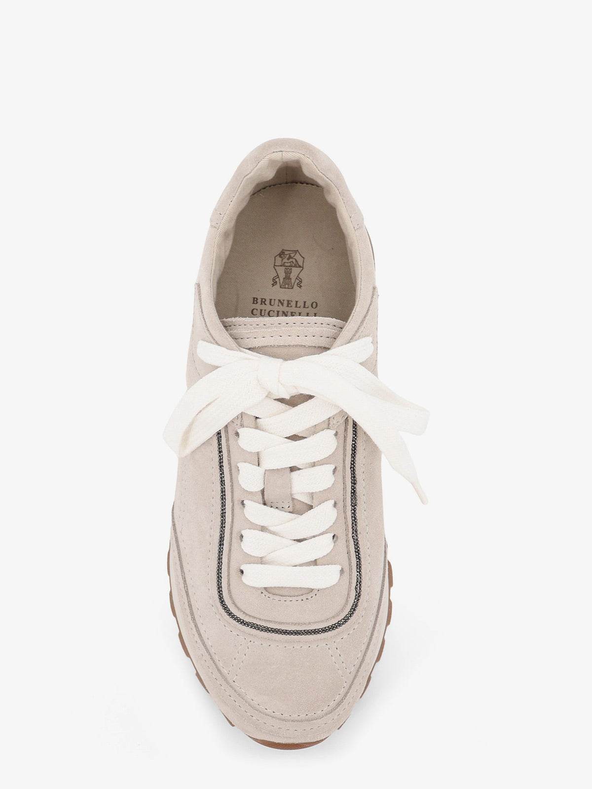 Brunello Cucinelli Women Suede Sneakers With Monili Embellishment BRUNELLO CUCINELLI