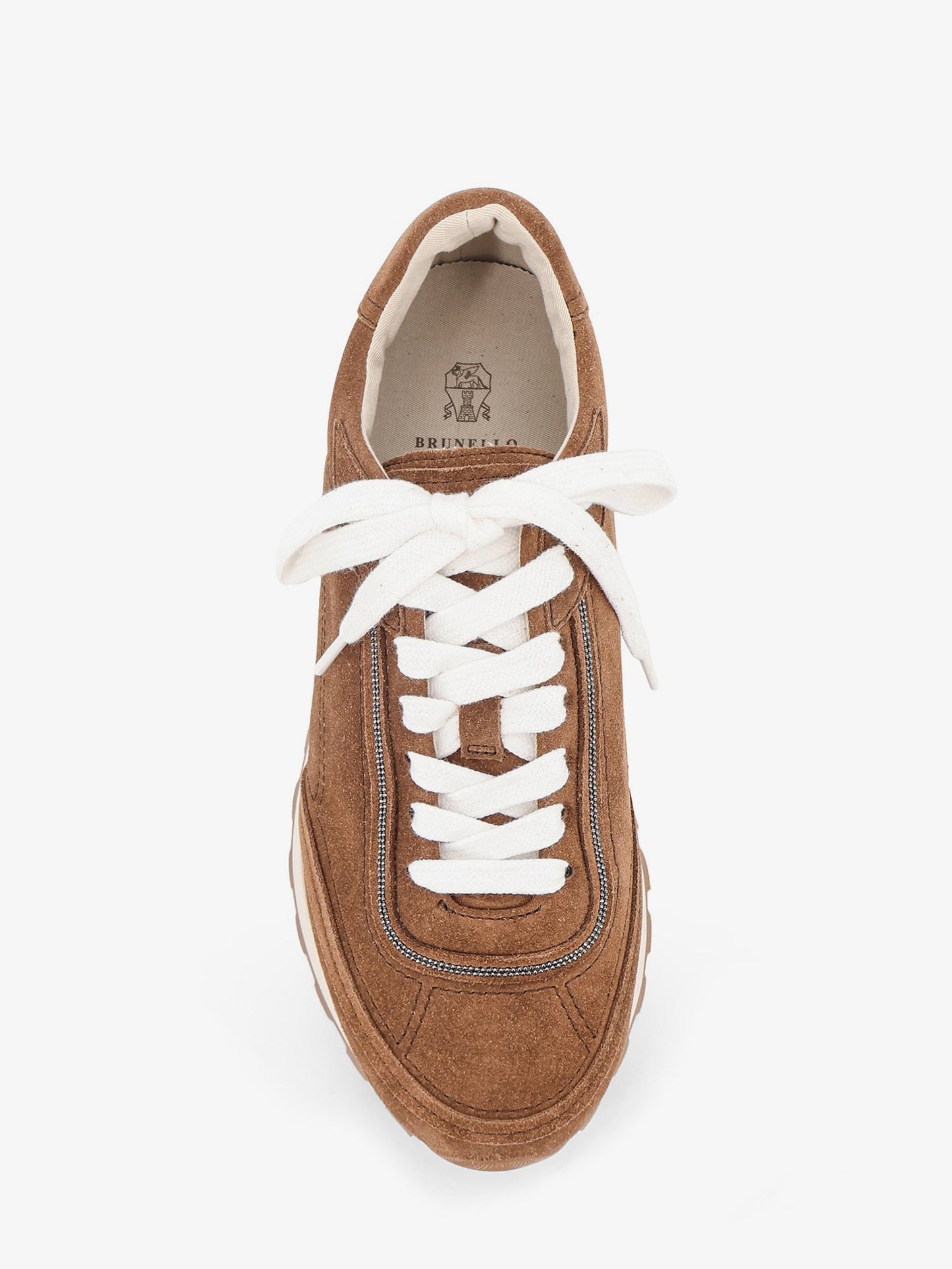 Brunello Cucinelli Women Suede Sneakers With Monili Embellishment BRUNELLO CUCINELLI
