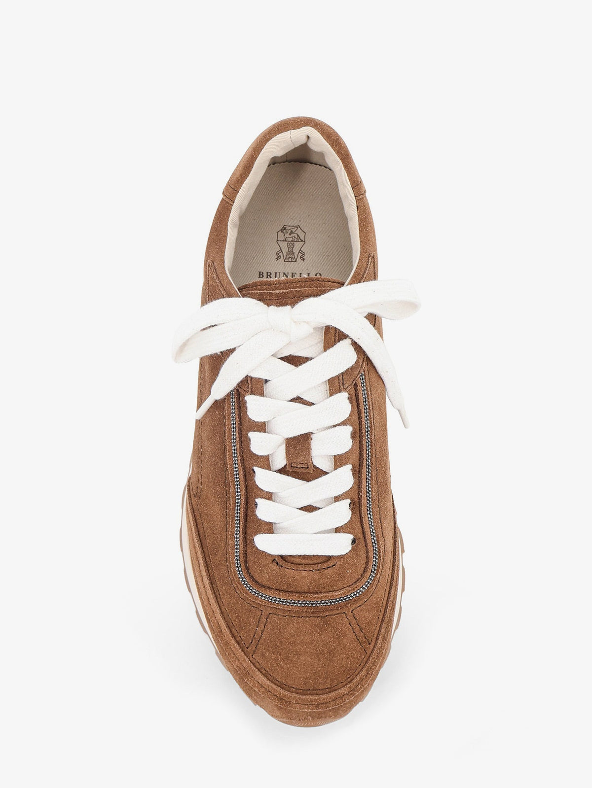 Brunello Cucinelli Women Suede Sneakers With Monili Embellishment BRUNELLO CUCINELLI