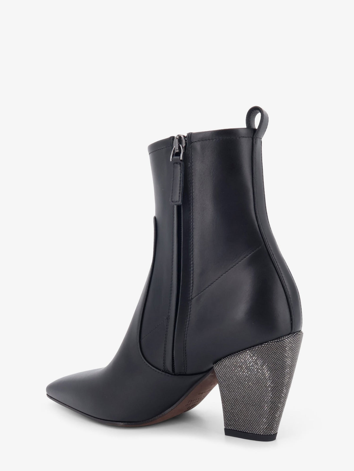 Brunello Cucinelli Women Precious Heel Leather Ankle Boots BRUNELLO CUCINELLI