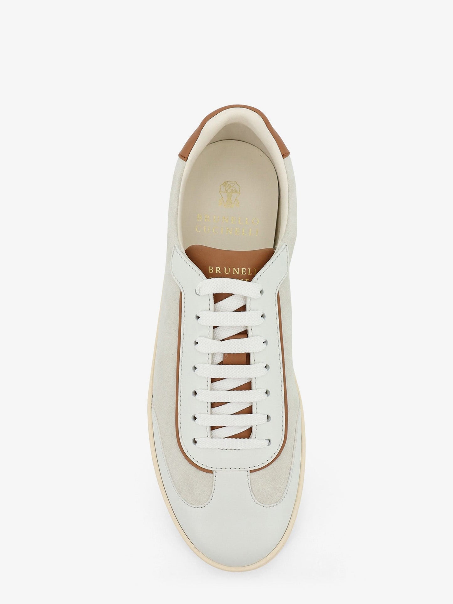 Brunello Cucinelli Men Low-Top Suede And Leather Sneakers BRUNELLO CUCINELLI