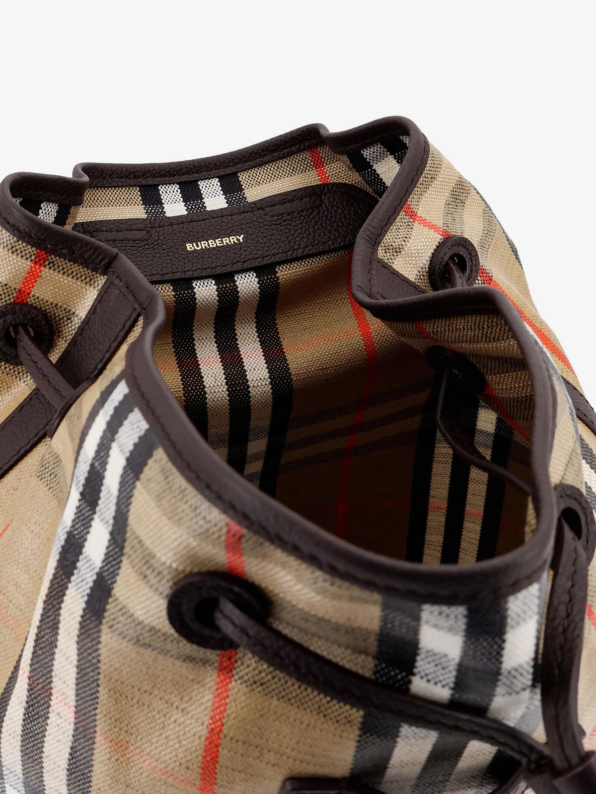 Burberry Men Highlands Coated Canvas Backpack With Front Logo BURBERRY