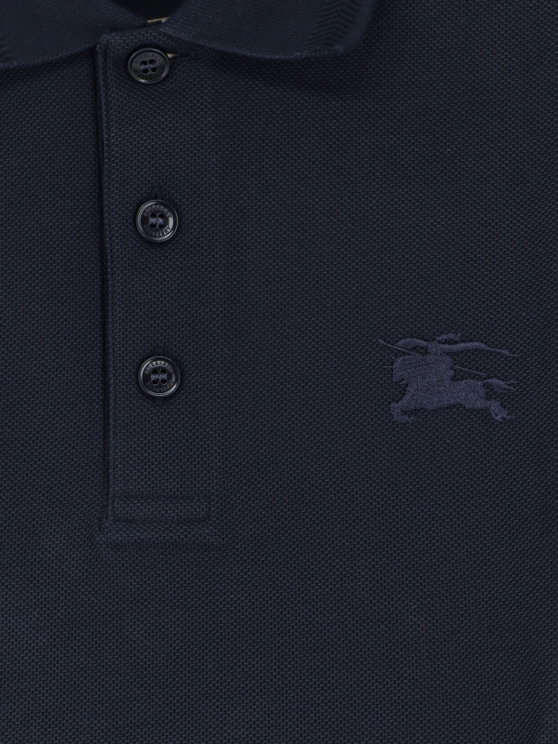 Burberry Men Cotton Polo Shirt With Embroidered Logo BURBERRY