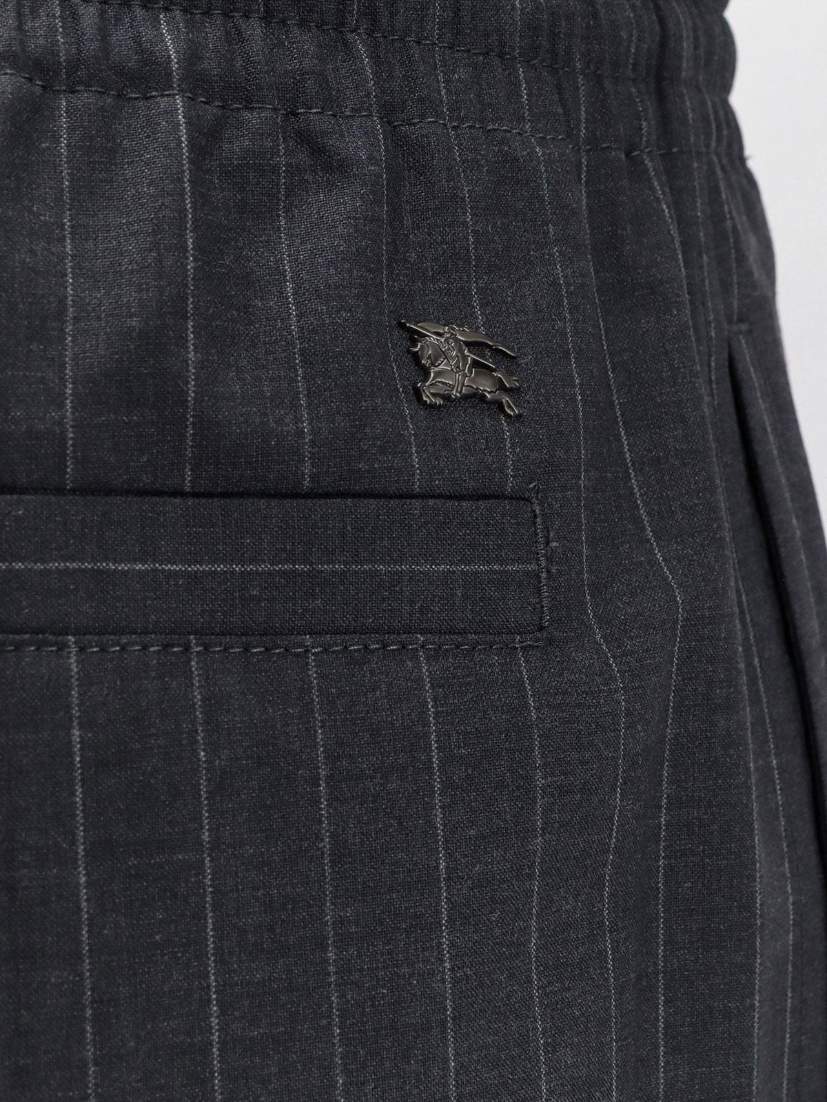 Burberry Men Wool Trousers With Drawstring BURBERRY