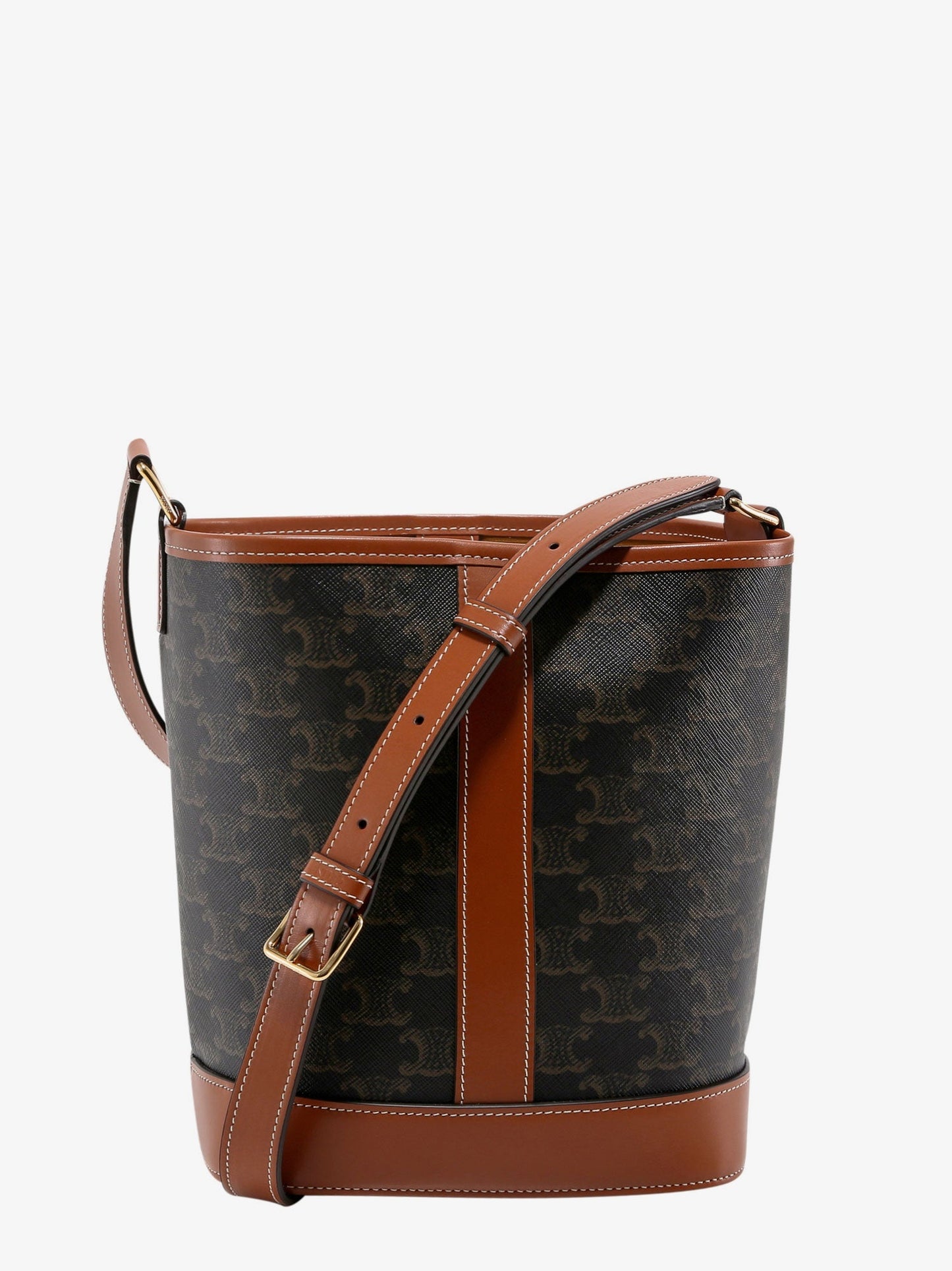 Celine Women Triomphe Coated Canvas Bucket Bag CELINE